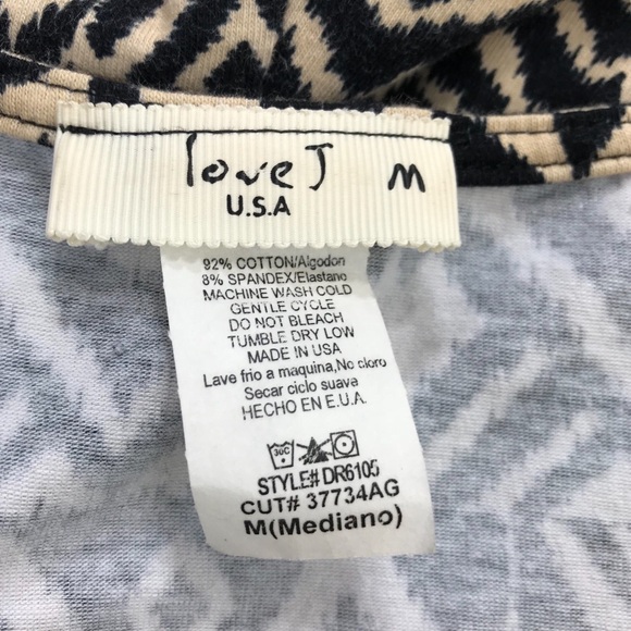 Love J (J. Jill Juniors) Dress Black/Tan Sz Med - Picture 2 of 5